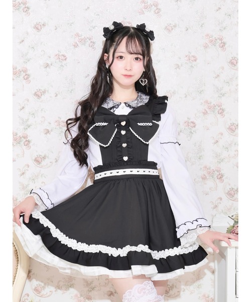 NOEMIE（ノエミー） ジャンパースカート エプロンライクビッグリボン