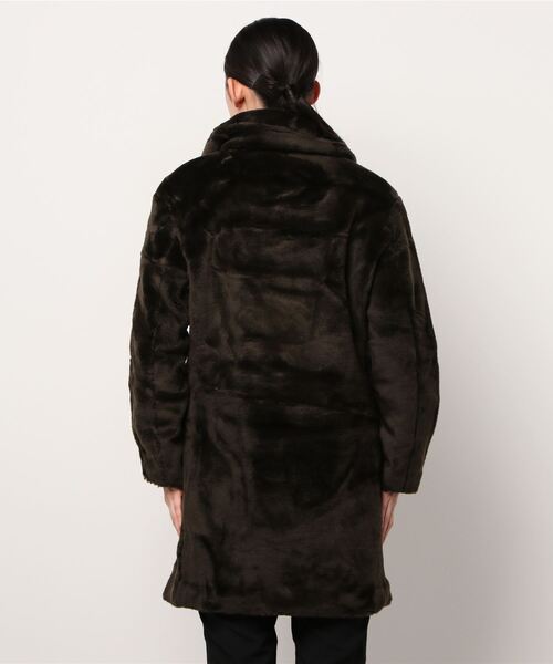 MATRIOCHKAダークグリーン ラウンドカラー エコファーコート 滝沢眞規子さん着用/Oggi掲載】MANTECOPure リバーコート （その他