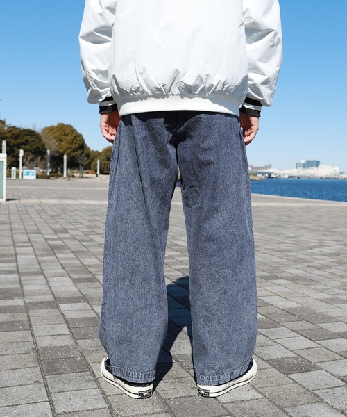 チノパン ルーズシルエット ダブルニーパンツ デニム ツイル