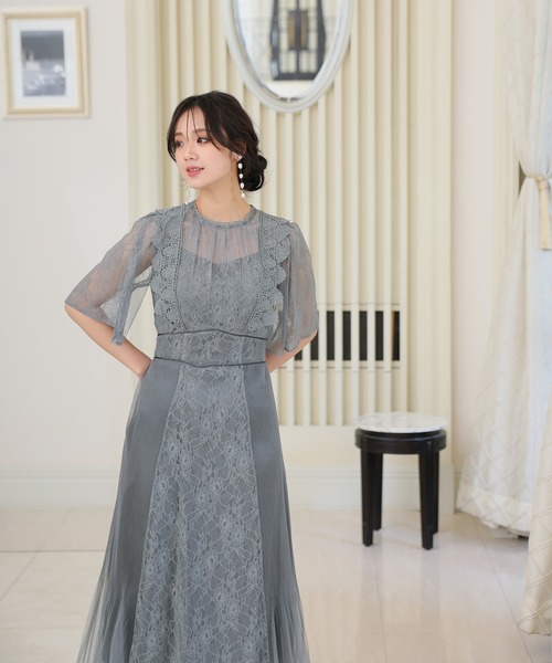 パーティードレス　結婚式　お呼ばれドレス（ベージュ）　Sサイズ ☆ ベージュ Sサイズ パーティードレス パーティドレス 結婚式
