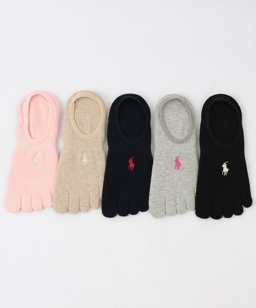 koala品　ポロラルフローレン　5本指ソックス　レディース　7足セット POLO RALPH LAUREN（ポロ・ラルフローレン） ラルフローレン 靴下 5本