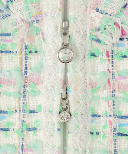 TO BE CHIC ジャケット ノーカラージャケット カラーファンシー