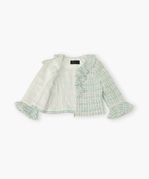 TO BE CHIC ツイードジャケット&スカート TO BE CHIC ジャケット ノーカラージャケット カラーファンシー