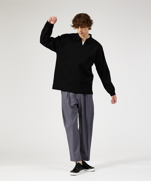 アバハウス　ワイドパンツ デニムライク ワイドストレート スラックス / ワイドパンツ