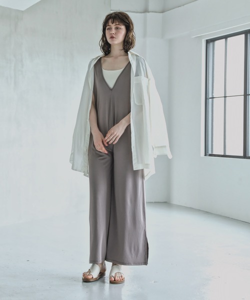 オールインワンパンツ ラッシュガード UPF50+ 2WAYサロペットオールインワン ワイドパンツ