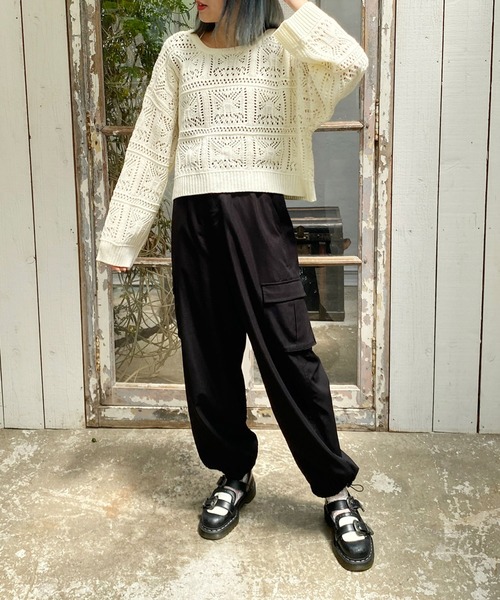 カーディガン アームリボンカーディガン レディース メンズ AZUL BY MOUSSY カーディガン ARM DRAWSTRING CARDIGAN/アームド