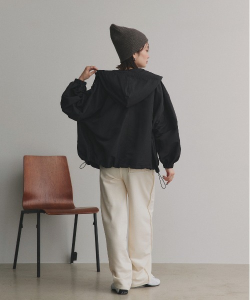 11542【美品・人気モデル】Y-3☆バッププリント マウンテンパーカー　黒 フードフリルマウンテンパーカー【セットアップ対応】 / Brown&Street