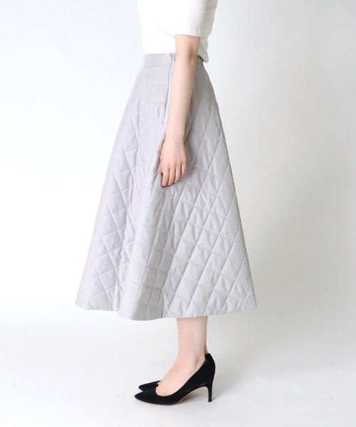 Jines（ジネス） スカート キルティングフレアースカート : ZOZOTOWN