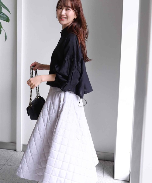 Jines（ジネス） スカート キルティングフレアースカート : ZOZOTOWN