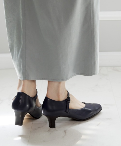 HIMIKO パンプス 「Made in Japan」「撥水」5cmヒールストラップ