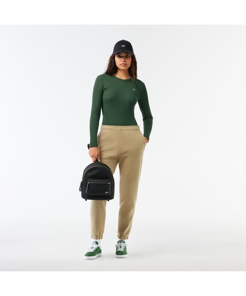 LACOSTE tシャツ ワンポイントリブニットスリムセーター