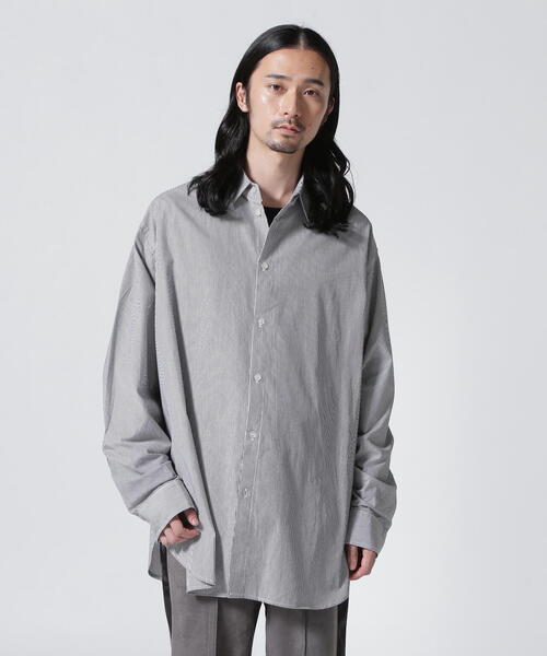 ブラウス シャツ WHITELAND/ホワイトランド/ストライプビッグシャツ レディース メンズ WHITELAND ブラウス シャツ WHITELAND/ホワイトランド
