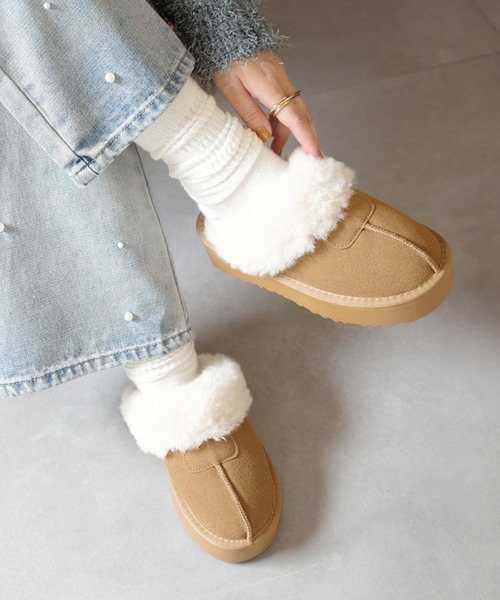AmiAmi（アミアミ） スリッポン 「2025秋冬再販！」厚底ムートン
