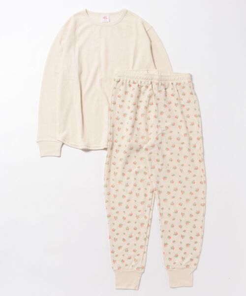 Sakka パジャマ ルームウェア 「JEMORGAN」 ワッフル花柄長袖