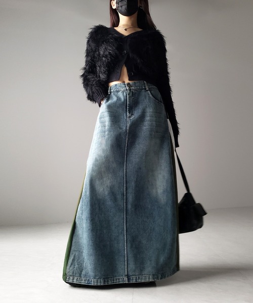 me+em select（ミームセレクト） デニムスカート 「 3color 」サイド