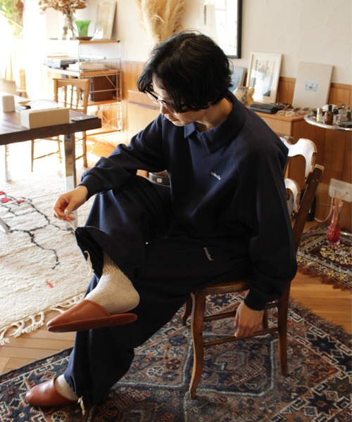 brokenbase スウェット BROKEN BASE トレーナー スウェット 襟付きワンポイント刺繍