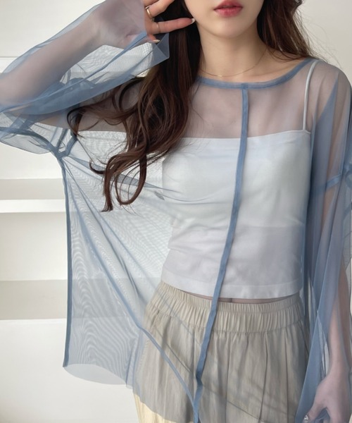 Ada. tシャツ メッシュ オーバーサイズ プルオーバー レディース