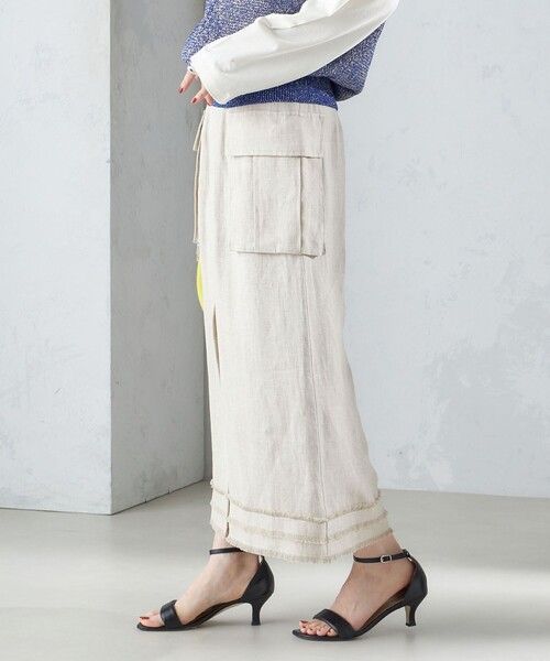 SHIPS（シップス） スカート 「手洗い可能」チェック / 無地 サイド