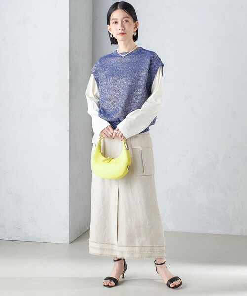 SHIPS（シップス） スカート 「手洗い可能」チェック / 無地 サイド