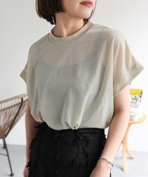 tシャツ 「WEB限定」フレンチスリーブトップス レディース フレンチスリーブtシャツ レディース トップス フレンチスリーブ