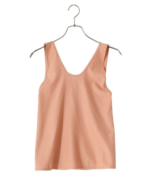 タンクトップ ノースリーブ BASERANGE / ベースレンジ：APRON TOP：TOAP-WS-SU24「ANN」 レディース