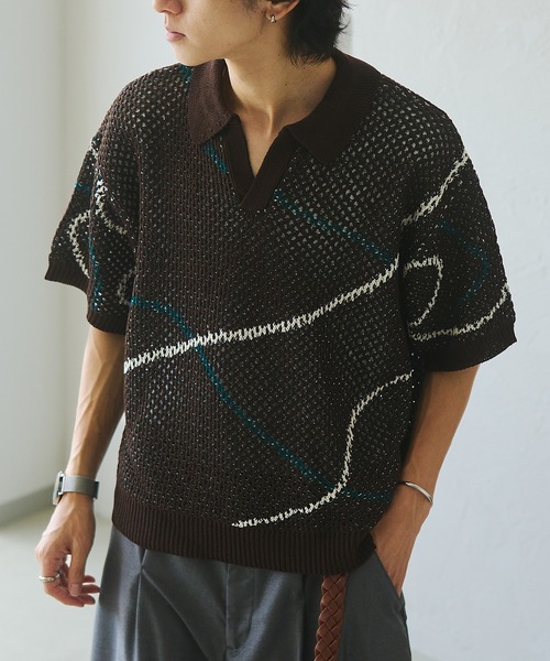 Peserico メッシュ編み Vネックセーター 40 楽天市場】【半額クーポン対象】メッシュVネックニット サマー