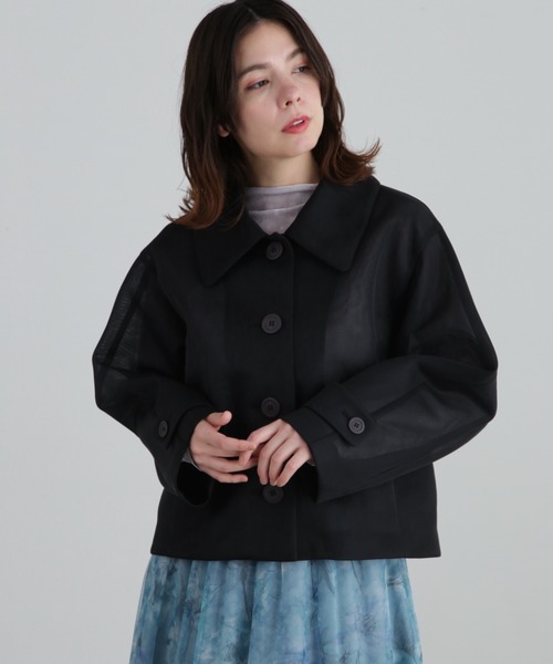 JILL STUART コート アウター シアーダンボールショートジャケット 