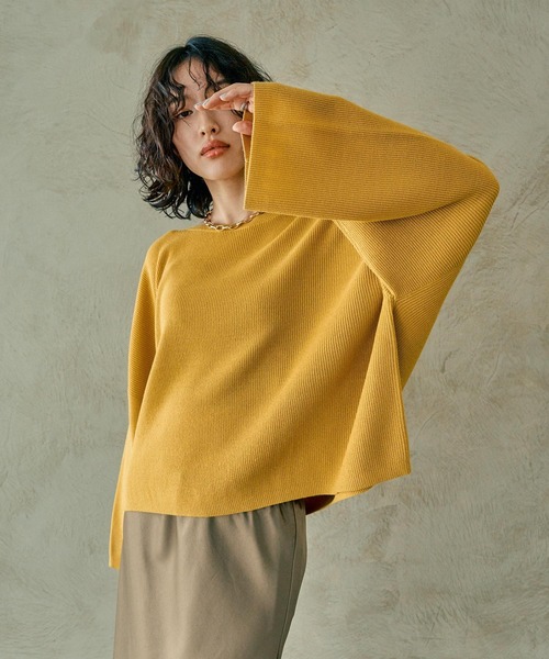 LEPSIM（レプシィム） ニット セーター 14ゲージワイドボートネック