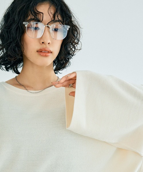 LEPSIM（レプシィム） ニット セーター 14ゲージワイドボートネック