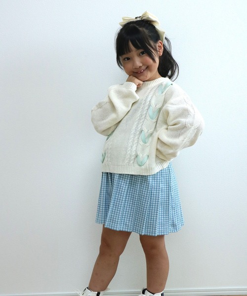 ファミリア ニット セーター スカート 140 FARMY スカート ニットプリーツスカート キッズ 子供服 女の子