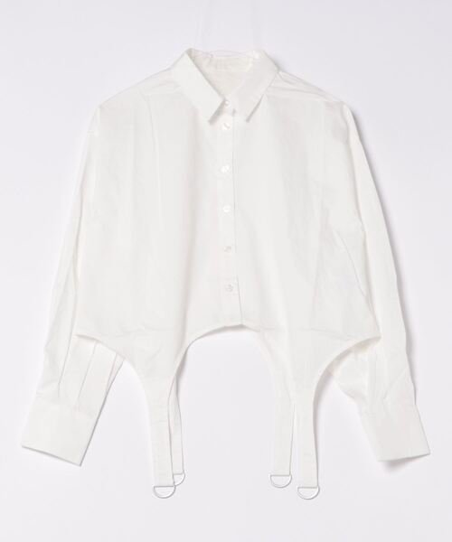 ブラウス シャツ ブロードガーターデザインブラウス レディース STYLEBLOCK ブラウス シャツ ブロードガーターデザインブラウス