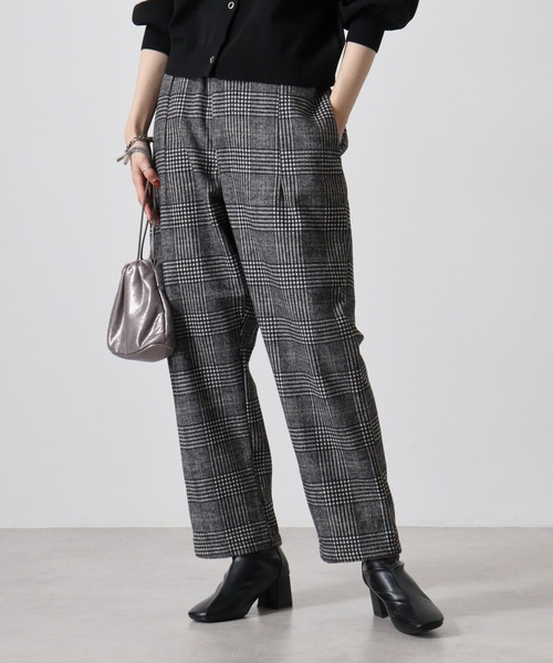 MELTON L LINE WIDE TROUSERS メンズ　46 MELTON METAL LINE WIDE TROUSERS
