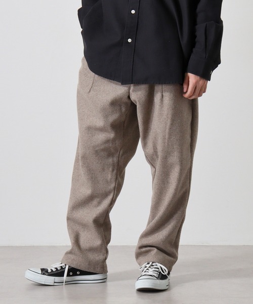 SUGGESTION パンツ Melton wide pants / メルトン ワイドパンツ unisex