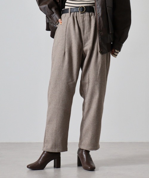 SUGGESTION パンツ Melton wide pants / メルトン ワイドパンツ unisex