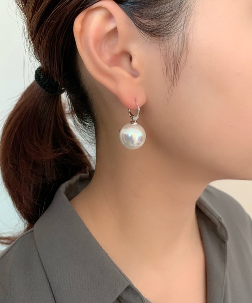 ciite' ピアス パールフープピアス (両耳用) レディース