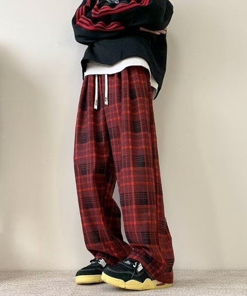 未使用品　RRL ウールジョガーパンツ　チェック柄　イージーパンツ B.R.U パンツ チェック柄イージーパンツ メンズ レディース : ZOZOTOWN