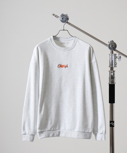 ATELANE トレーナー スウェット 刺繍クルーネックスウェット