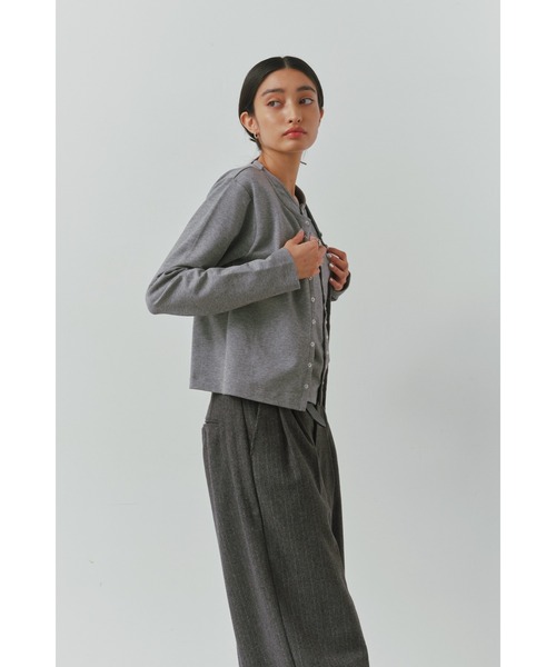 ALEXIASTAMロングカーディガン ロゴ刺繍裏毛ロングカーディガン | axes femme -outlet- | axes femme