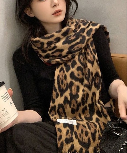 MAISON DE THERESE（メゾン ド テレーズ） マフラー ストール ヒョウ柄