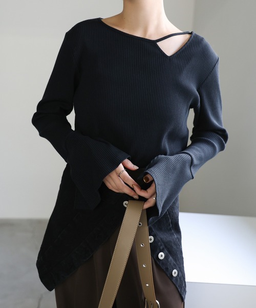 トップス ritooka KOBE LETTUCE（神戸レタス） ニット モックネックorスクエアネックぽ