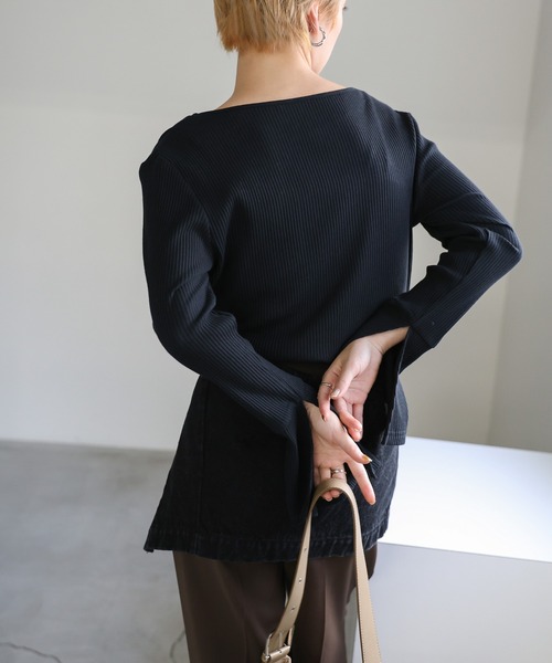 select MOCA（セレクトモカ） tシャツ デザインネックリブトップス