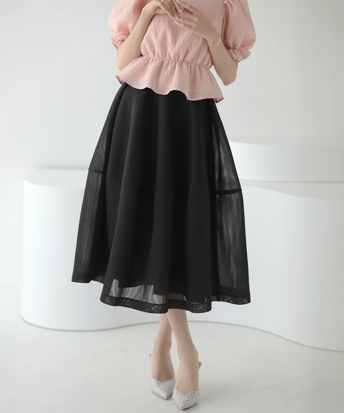 MERAKI スカート シアーボリュームフレアスカート : ZOZOTOWN Yahoo!店