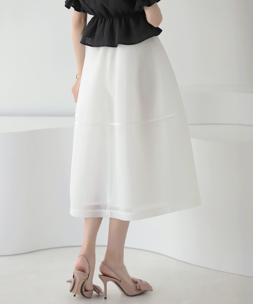 MERAKI（ファッション） スカート シアーボリュームフレア