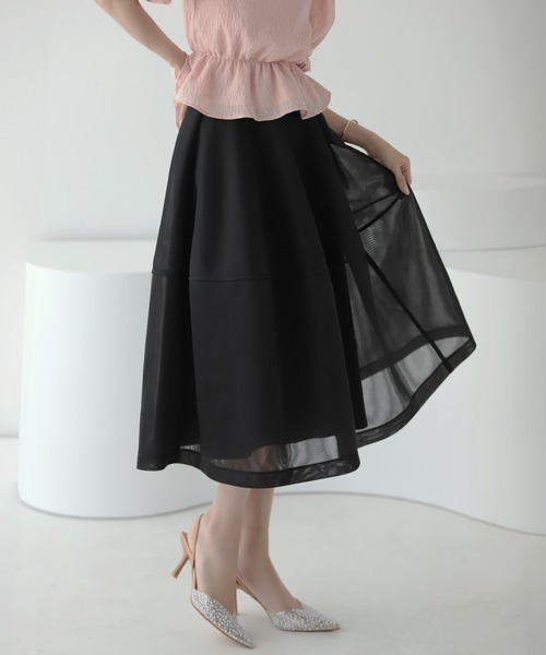 MERAKI スカート シアーボリュームフレアスカート : ZOZOTOWN Yahoo!店