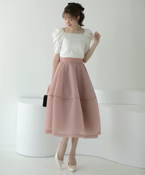 MERAKI スカート シアーボリュームフレアスカート : ZOZOTOWN Yahoo!店