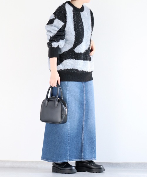 ニット セーター ラメフェザージャガードニット レディース cepo ニット セーター ラメフェザージャガードニット レディース