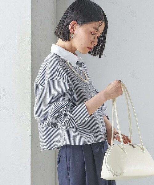 ブラウス シャツ 「洗濯機可能」ピン オックス 刺繍 シャツ レディース SHIPS ブラウス シャツ 「洗濯機可能」ピンオックス 刺繍