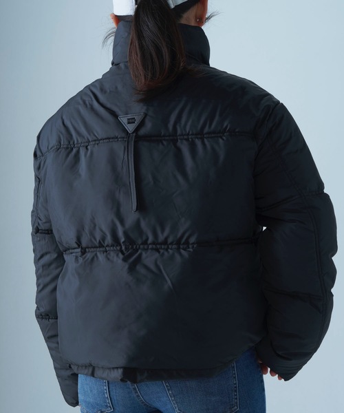 roomy ブルゾン アウター スタンドポケットリボン中綿ブルソン