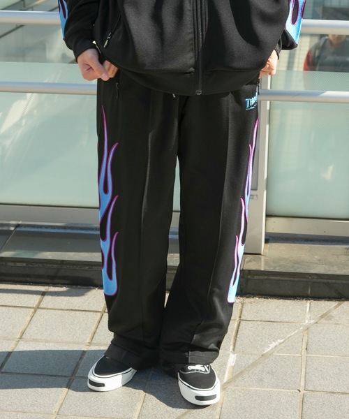 THRASHER パンツ Flame TRACK PANTS/スラッシャーフレイム