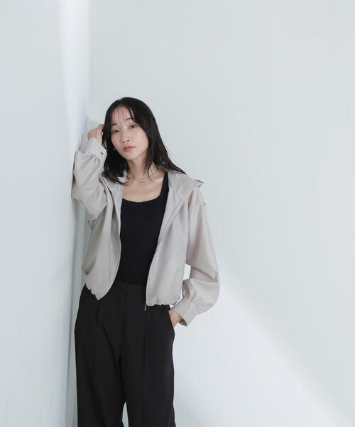 シアーフーディブルゾン NATURAL BEAUTY BASIC ブルゾン アウター シアーフォルム